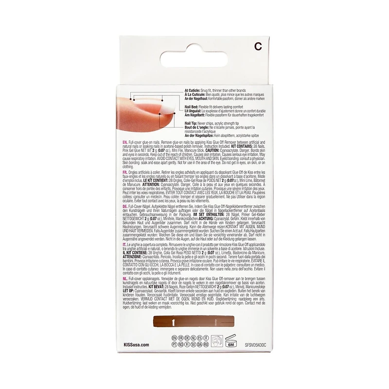 KISS Salon Acrylic - Fake Nails, 28 Count, Medium