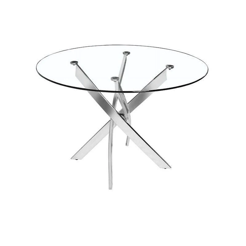 Heavenly Collection Star Dining Table, Tempered Glass Dining Table, Round Glass Dining Table, Dining Table, Cross Dining Table