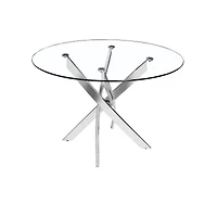 Heavenly Collection Star Dining Table, Tempered Glass Dining Table, Round Glass Dining Table, Dining Table, Cross Dining Table