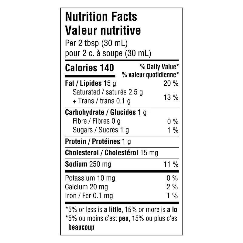 Vinaigrette César Avec Bacon, Bouteille KRAFT VIN. CESAR AVEC BACON 425 1