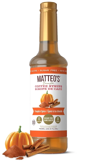 Matteo's Sugar Free Coffee Flavoring Syrup, Pumpkin Spice