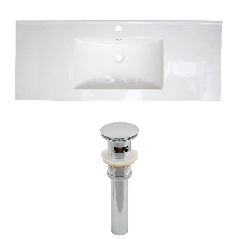 American Imaginations -in. W Ceramic Top Set White AI