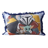 Oreiller géant en fourrure funky pour enfants Star Wars The Mandalorian, 20 po x 30 po