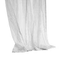 Loft Living Peoria Sheer Dual Header Single Curtain Panel 52 x 84 in White