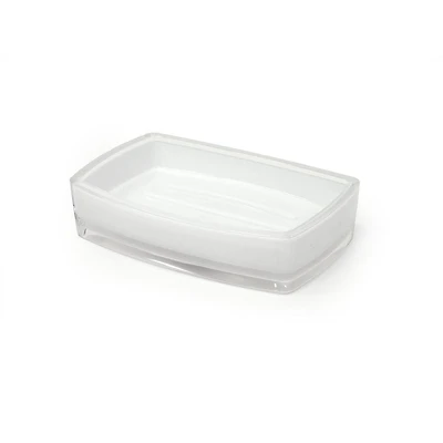 MAINSTAYS Acrylic Soap Dish, WHITE ACRYLIC SOAP DISH