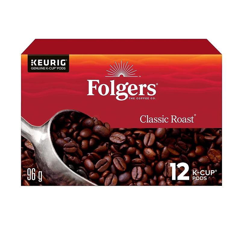 Folgers Capsules de café K-Cup Torréfaction traditionnelle 12 Capsules 12 capsules