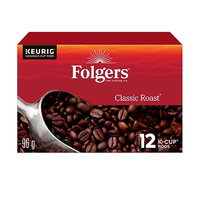 Folgers Capsules de café K-Cup Torréfaction traditionnelle 12 Capsules 12 capsules