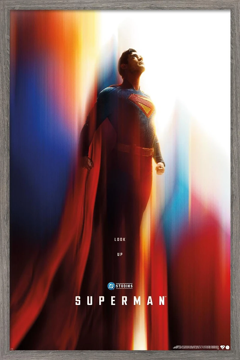 DC Studios Superman (2025) - Superman Teaser One Sheet Wall Poster, 22.375" x 34" Framed
