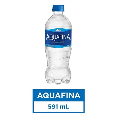 Aquafina Purified Water 591mL, Bottle, 591 mL