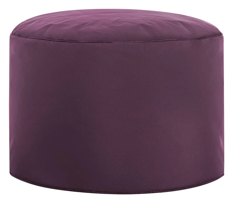 Gouchee Home Dotcom Brava – Pouf rond imperméable de couleur lilas avec billes de polystyrène, fabriqué au Canada, élégant et léger, pour le salon ou la chambre à coucher.