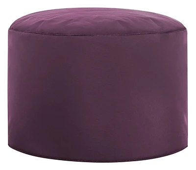 Gouchee Home Dotcom Brava – Pouf rond imperméable de couleur lilas avec billes de polystyrène, fabriqué au Canada, élégant et léger, pour le salon ou la chambre à coucher.