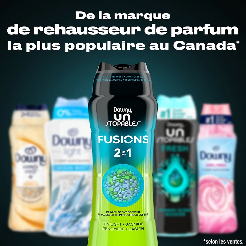 Downy Unstopables Fusions In-Wash Laundry Scent Booster Beads, Twilight and Jasmine Scent, 2-in-1 All Day Freshness + Dual Scent Technology