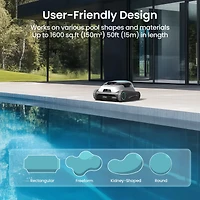 Aiper Scuba N1 Plus Nettoyeur robotisé pour piscines enterrées avec filtration MicroMesh™, chenilles et application mobile