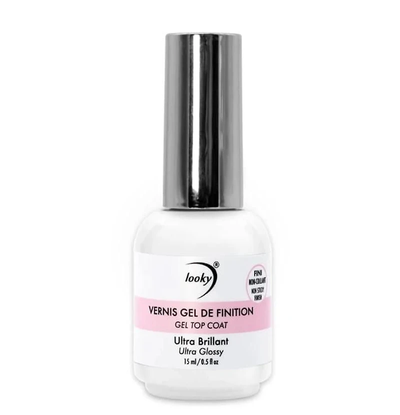Looky Gel Ultra Shiny Top Coat- 15ml (0.5fl oz) - Quick-Curing, Non-Sticky & Luxuriously Smooth - Perfect Seal for Gel Manicures - Ultimate Protection and Extended Wear