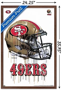 NFL San Francisco 49ers - Drip Helmet 20 Wall Poster with Push Pins