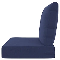 Ensemble de coussins de siège profond extérieur de qualité supérieure bleu marine 61 cm x 61 cm Better Homes & Gardens avec housse amovible, résistant aux intempéries et aux taches