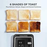 Kalorik Designer Series Digital 2-Slice Toaster, in Black with Silver