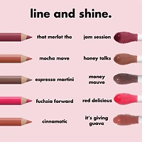 e.l.f. Cosmetics Cream Glide Lip Liner, High Colour Payoff and a Semi-Matte Finish