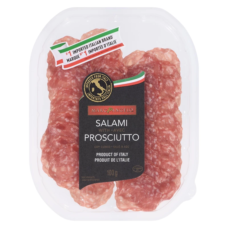 Marcangelo Salami avec Prosciutto, tranché importée d'Italie