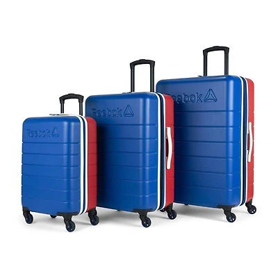 Reebok- Double Dribble Collection - 3 piece hardside set luggage nested