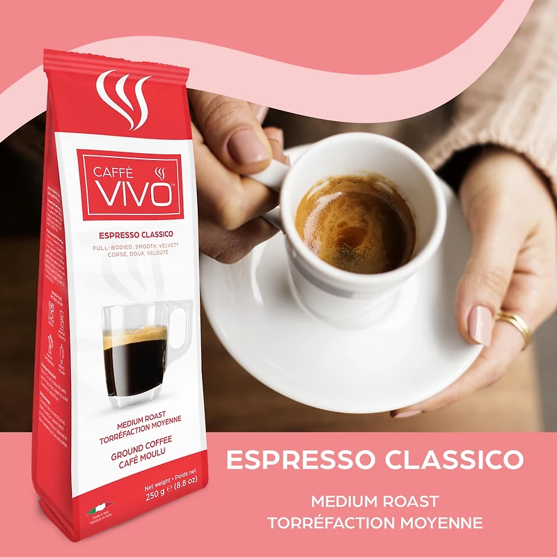 Caffè VIVO Espresso Classico (Café moulu) 250g Café Moulu Italien