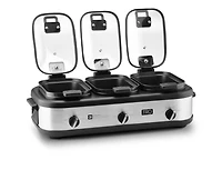 TRU Triple Slow Cooker with Locking Lids