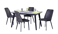 Topline Home Furnishings Patterned Top Dining Table