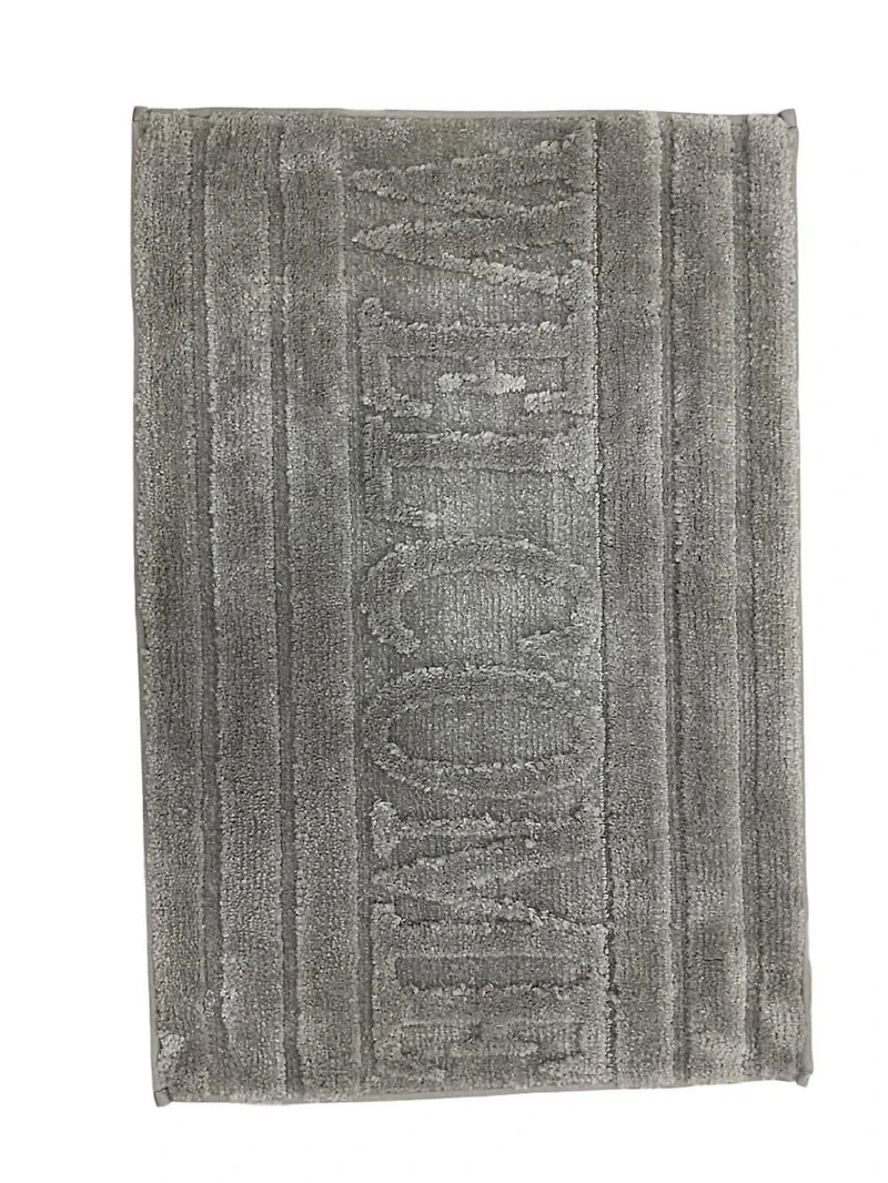 Naples Collection Microfiber Bathmat – 20 Inch x 30 Inch, Grey, Soft and Absorbent Bathroom Rug