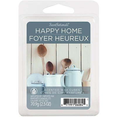 Cubes de cire parfumée ScentSationals - Foyer heureux 2,5 fois (70,9 g)