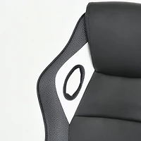 Homylin Chaise de jeu en similicuir avec dossier haut, pivotante, à roulettes, style racing, chaise de bureau exécutive, chaise de jeu vidéo réglable