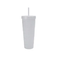 Way To Celebrate 27 oz White Acrylic Mummy Tumbler, CELEBRATE PL SIPPER WHITE MUMMY