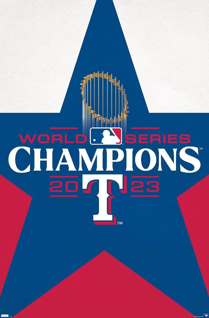 MLB Texas Rangers - 2023 World Series Team Logo Wall Poster, 22.375" x 34"