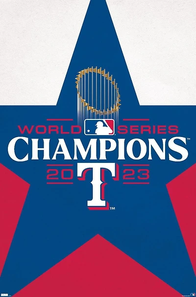 MLB Texas Rangers - 2023 World Series Team Logo Wall Poster, 22.375" x 34"