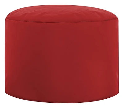 Gouchee Home Dotcom Brava – Pouf rond imperméable de couleur tomate avec billes de polystyrène, fabriqué au Canada, élégant et léger, pour le salon ou la chambre à coucher.