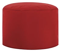 Gouchee Home Dotcom Brava – Pouf rond imperméable de couleur tomate avec billes de polystyrène, fabriqué au Canada, élégant et léger, pour le salon ou la chambre à coucher.