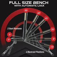 Banc de musculation Super Max 1000 de Fitness Reality à capacité de 800 lb et 12 positions