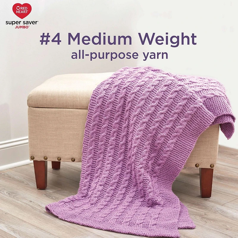 Red Heart® Fil Jumbo Super Saver®, Acrylique #4 Moyen, 14oz/396g, 744 Yards