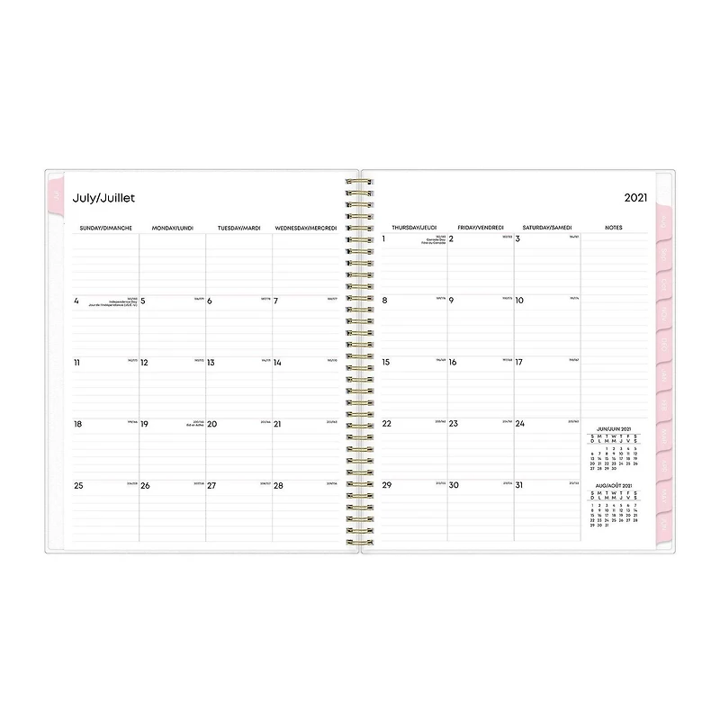 Blue Sky Marble Large Weekly/Monthly Planner for 2021-2022