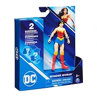 DC Comics, Figurine articulée Wonder Woman de 10 cm avec 3 accessoires mystère, pour les enfants à partir de 3 ans