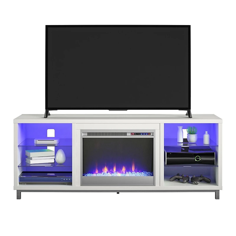 Lumina Fireplace TV Stand for TVs up to 48", White
