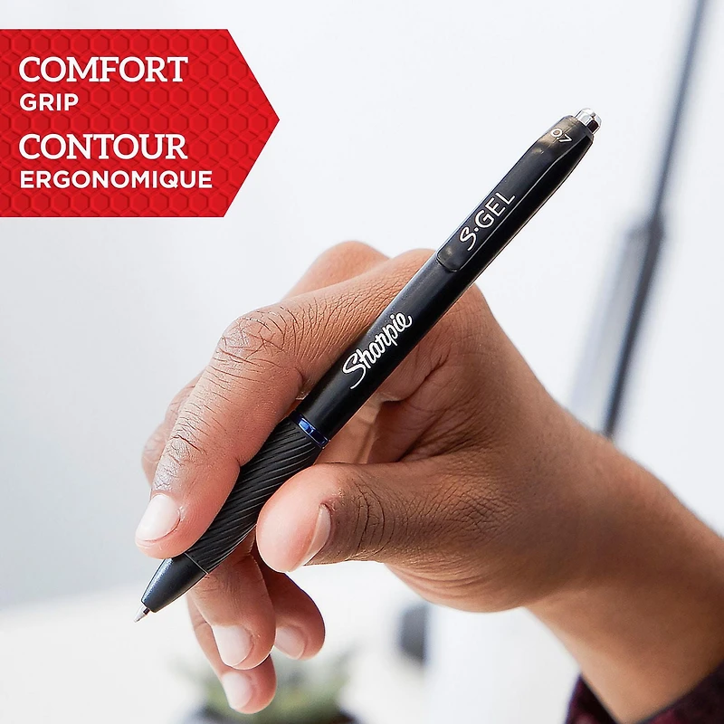 Stylo gel Sharpie S-Gel, pointe moyenne (0,7 mm), couleurs assorties