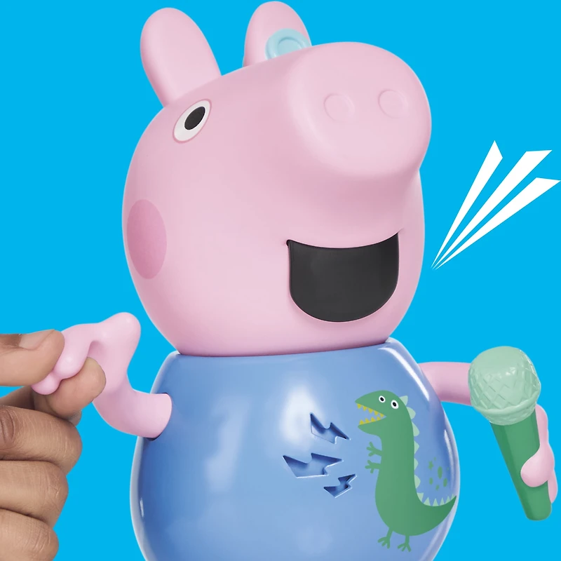 Jouets Peppa Pig Figurine George qui chante et fait des blagues, jouets musicaux préscolaires pour garçons et filles, 3 ans et plus - Version anglaise