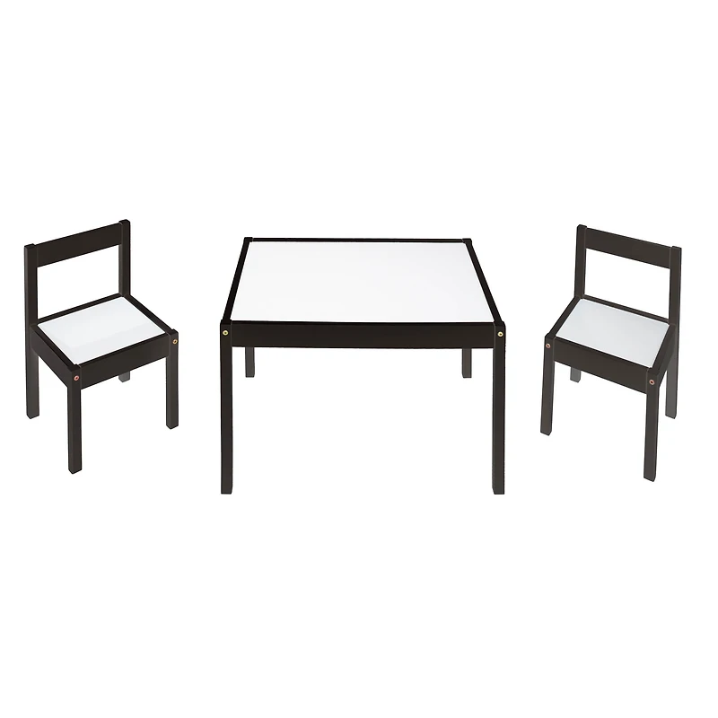 Mainstays 3Pcs Kids Table Set, Espresso