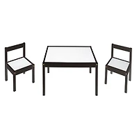 Mainstays 3Pcs Kids Table Set, Espresso