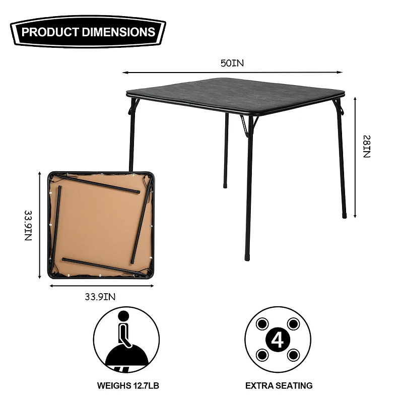 Homy Casa Kids Folding Study Desk and Ergonomic Swivel Chair Set, Adjustable Seat Height, Game Table with Soft PVC Top