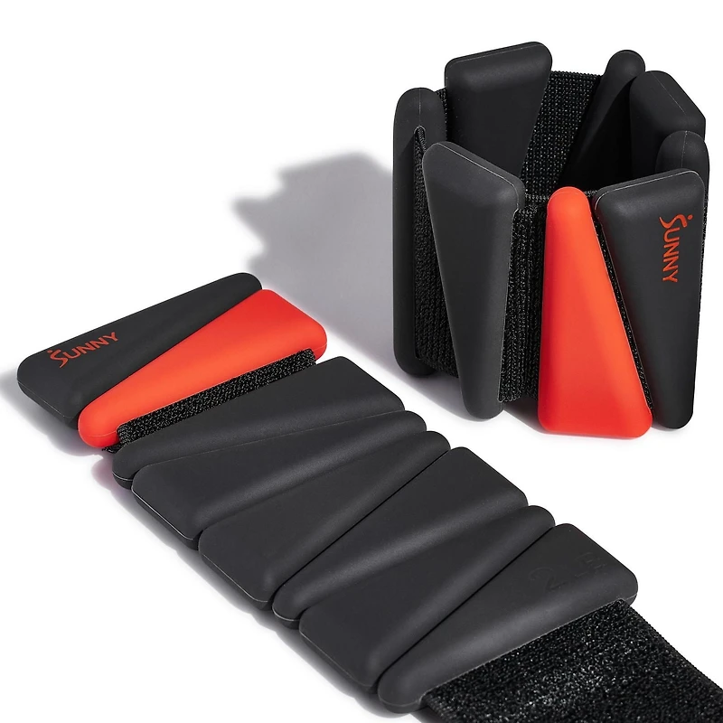 Sunny Health & Fitness Poids pour Bras de 4 LB – Lot de 2 (2 LB Chacun) – Poids de Cheville en Silicone Ajustables, Sangle Flexible, Petits Poids de Poignet de 2 LB pour la Marche, le Yoga, le Pilates