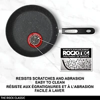 Starfrit The Rock Classique 30 cm (12") Poêle, Antiadhésif, Base Ultra Épaisse, Résistant Aux Rayures, Va au Four & Lave-Vaisselle, Blanche