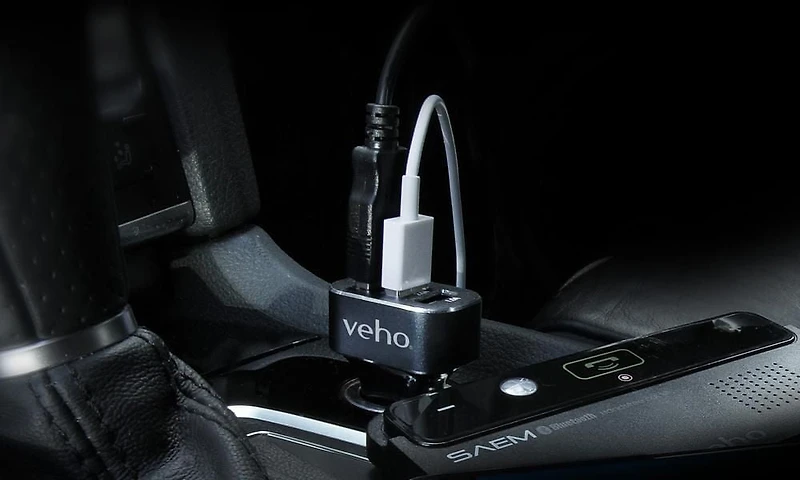 Chargeur de voiture VAA-010 à triple USB 5V 5.1A de Veho pour tous les appareils chargés par USB