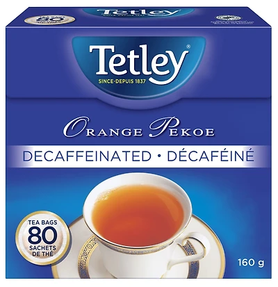 Tetley Orange Pekoe decaffeinated Tea 80ct, Tetley Decaffeinated Orange Pekoe Tea 80ct