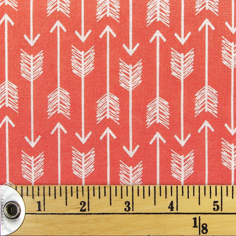 Tissu pré-coupé Fat Quarter de Fabric Creations à motif de nouveauté corail - 18" x 21" / 45cm x 53cm 18" x 21" / 45cm x 53cm